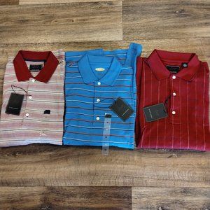Group of 3 GREG NORMAN POLO SHIRTS - NWT - MEN'S MEDIUM - Golf Shirts